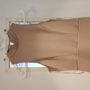 Charlotte Russe tan size small sheath dress